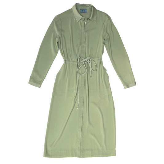 Green Silk Dress - M