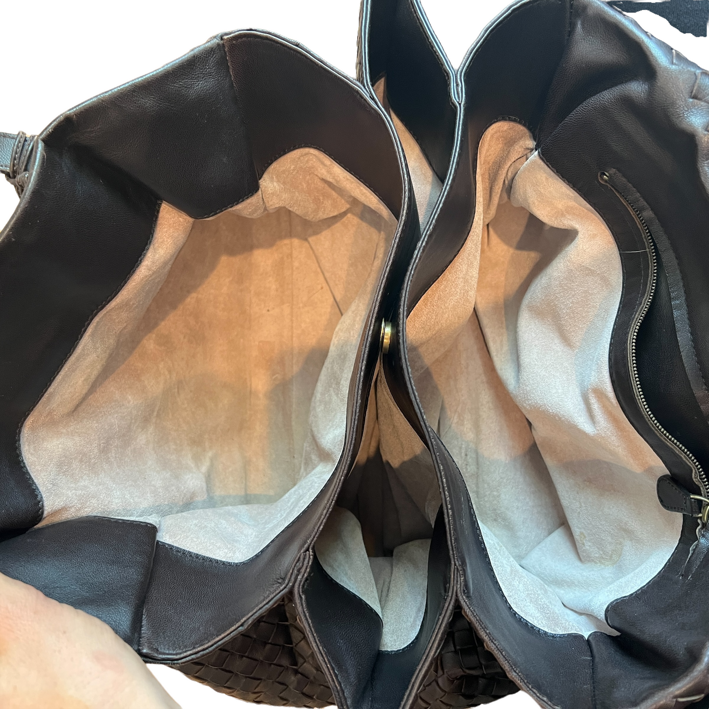 Intrecciato Brown Leather Handbag