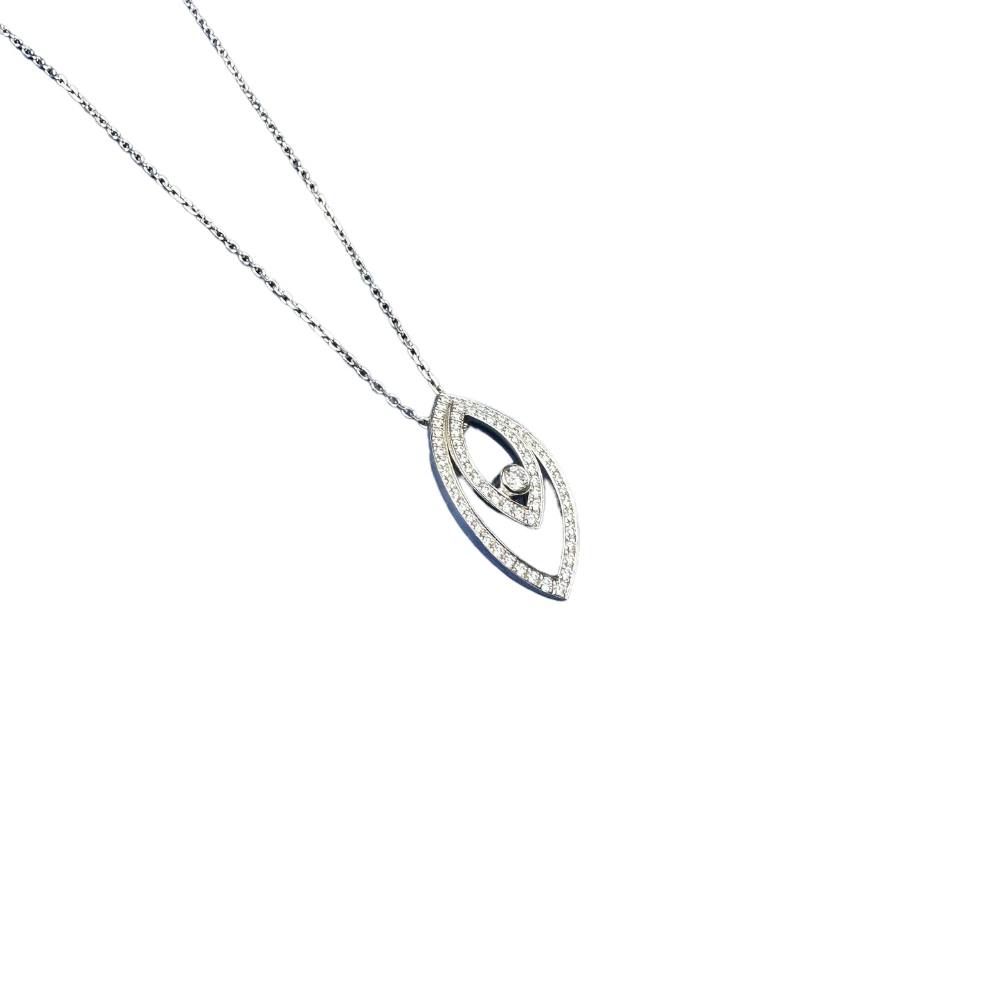 Diamond and White Gold Necklace