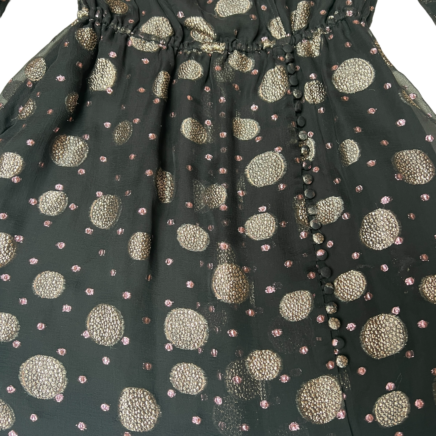 Black & Metallic Dress - M