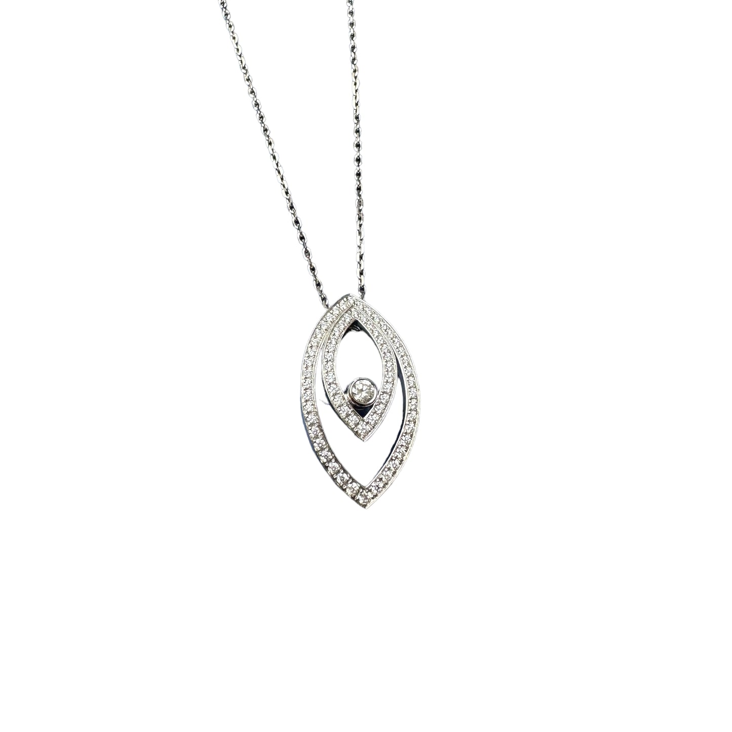 Diamond and White Gold Necklace