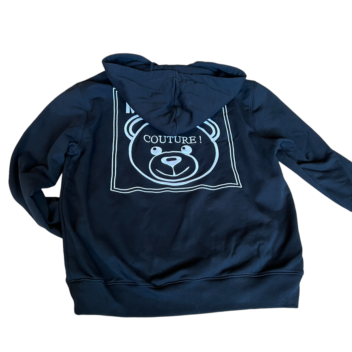 Graphic Print Zipper Hoodie - 8