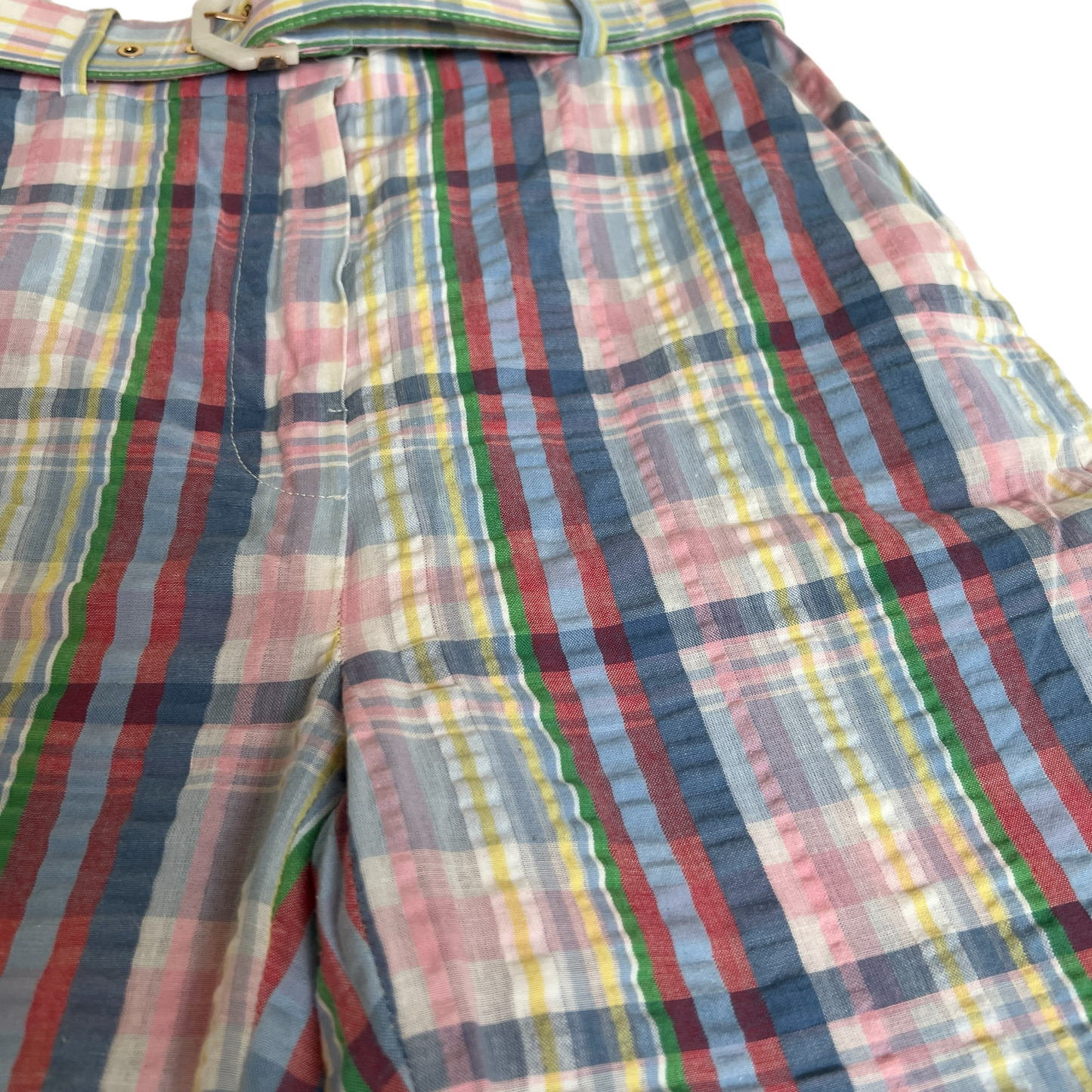 Belted Checkers Pants - 0