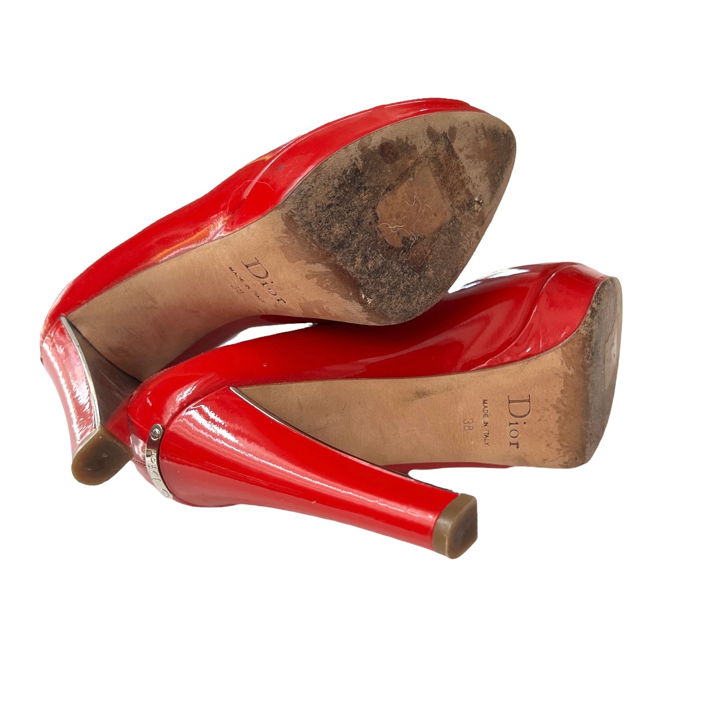 Red Patent Leather Heels - 7.5