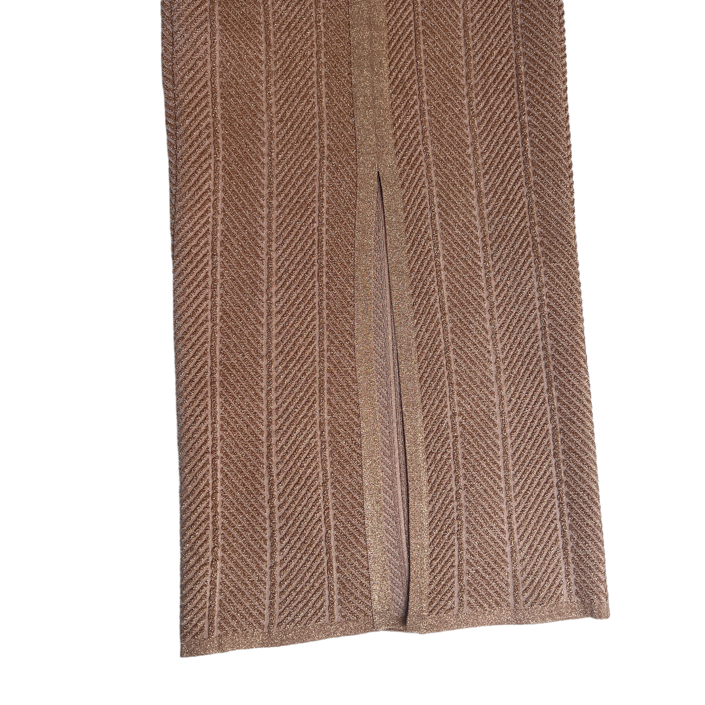 Shiny Nude Color Dress - S