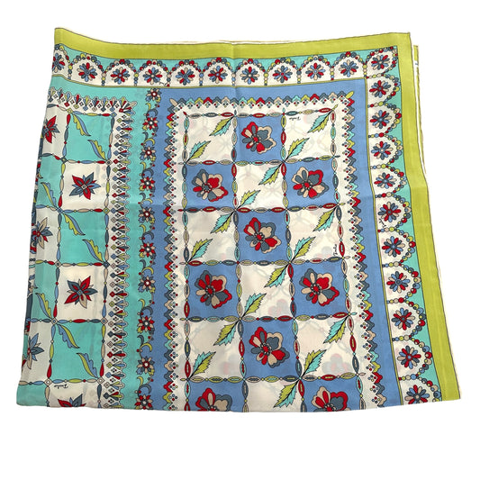 Blue & Green Silk Scarf