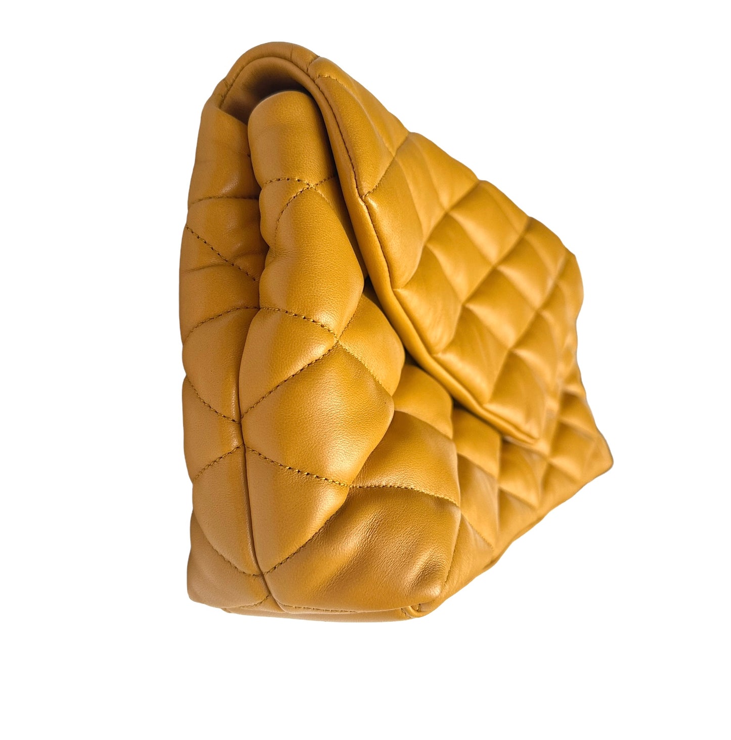 Sade Yellow Puffer Clutch