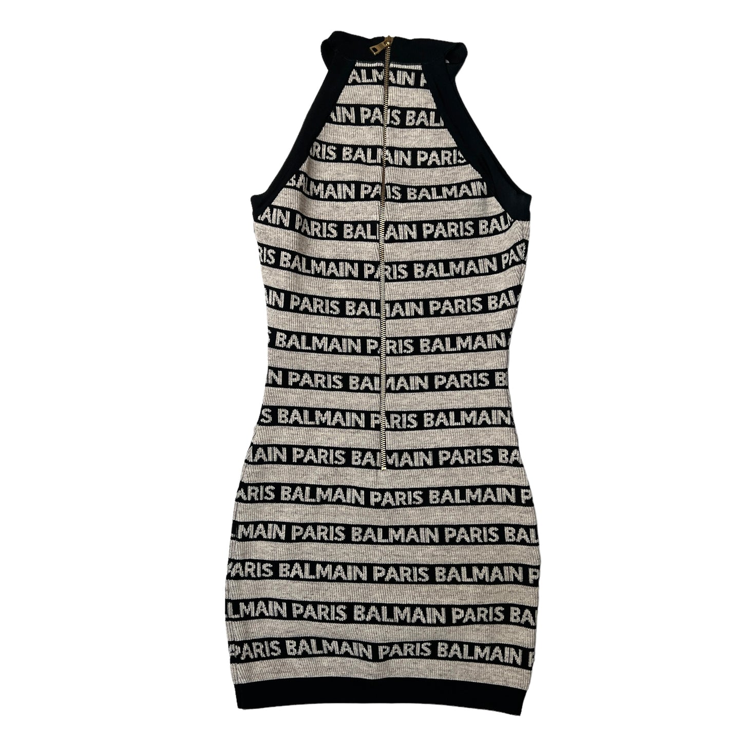 Black & Beige Logo Dress - XS