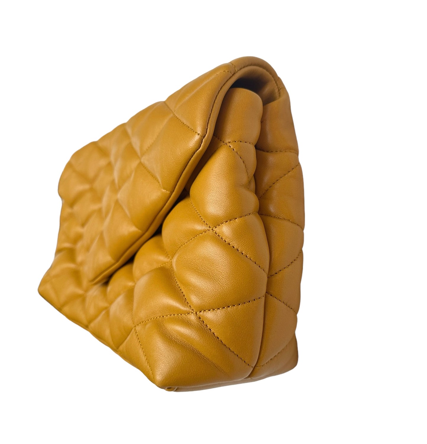 Sade Yellow Puffer Clutch