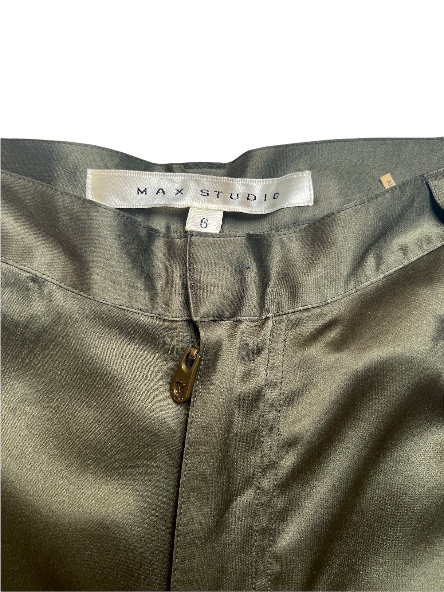 Kaki Silk Pants - 6