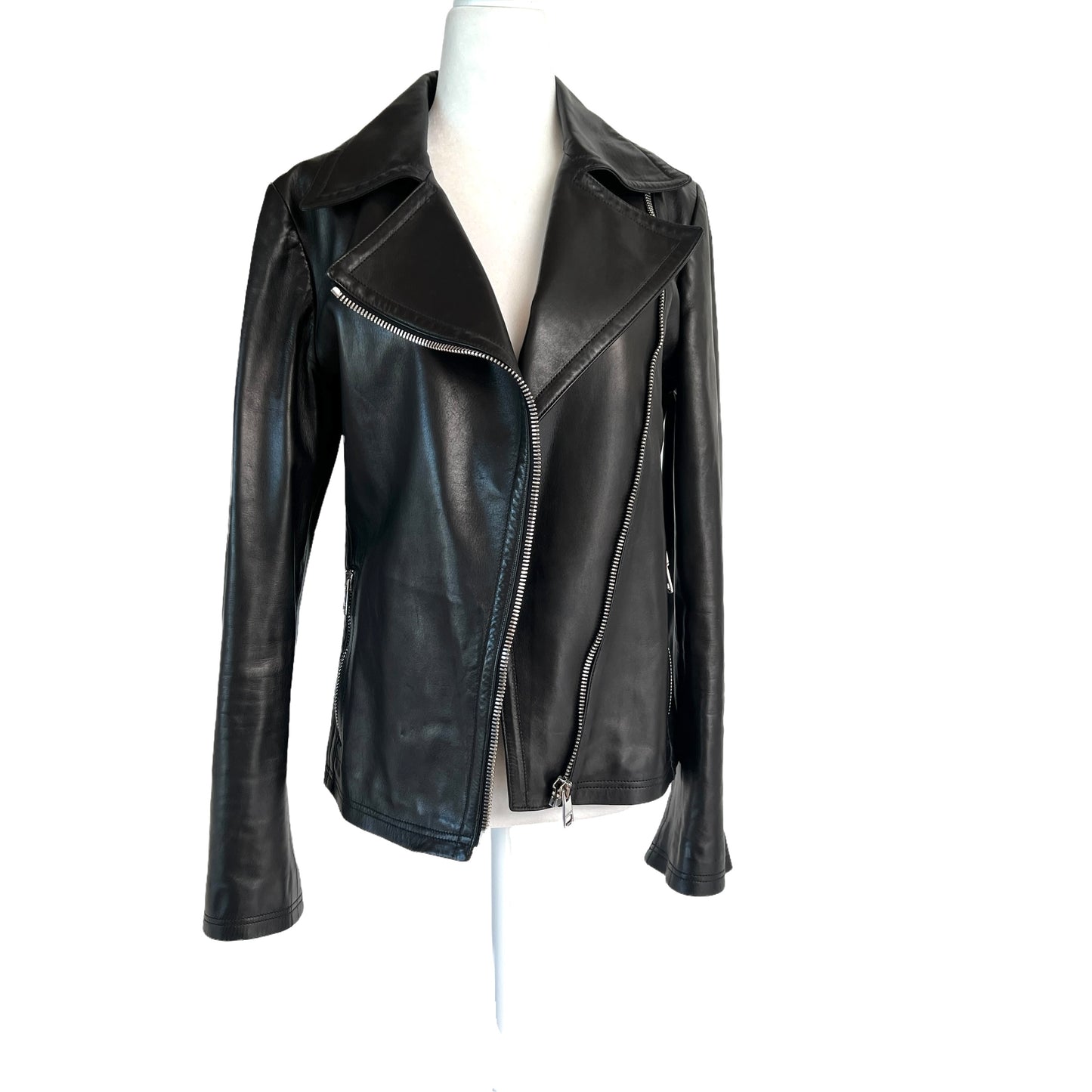 Black Leather Jacket - L