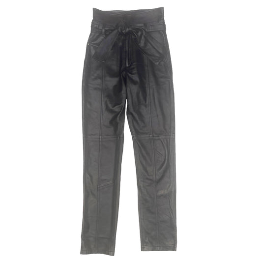 2020 Black High Waisted Leather Pants - XS