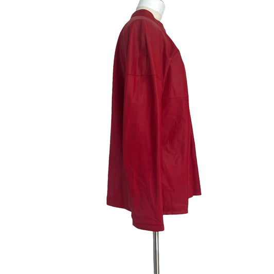 Red Leather Shirt - M