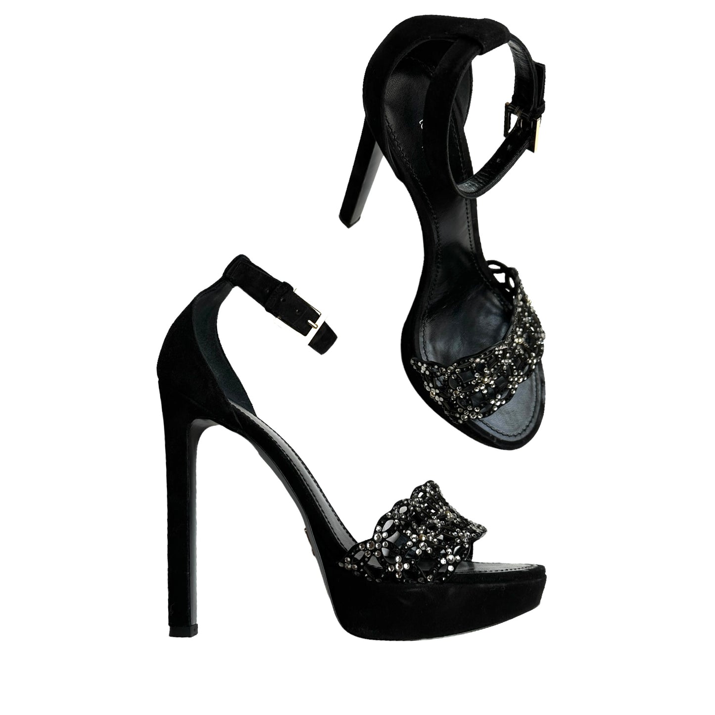 Black Heels w/Crystals - 9