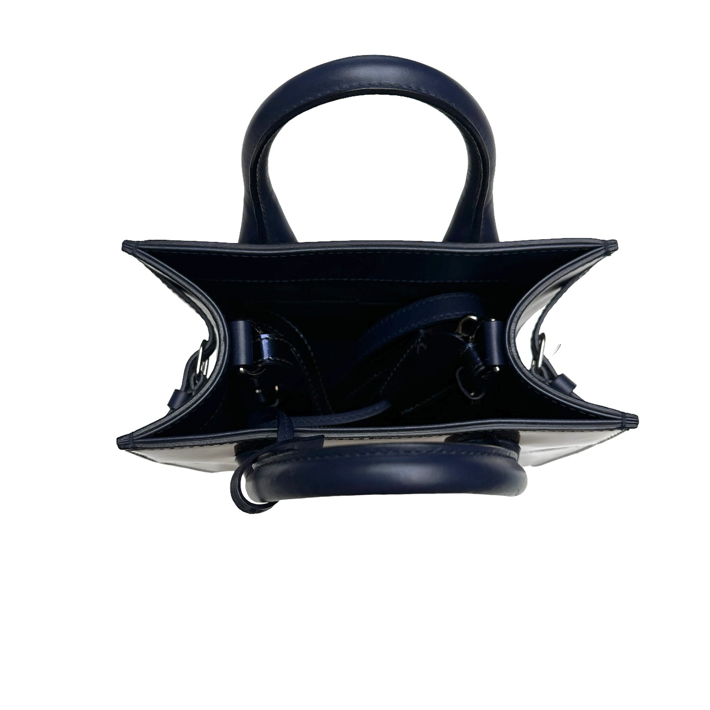 Blue Leather Mini Tote