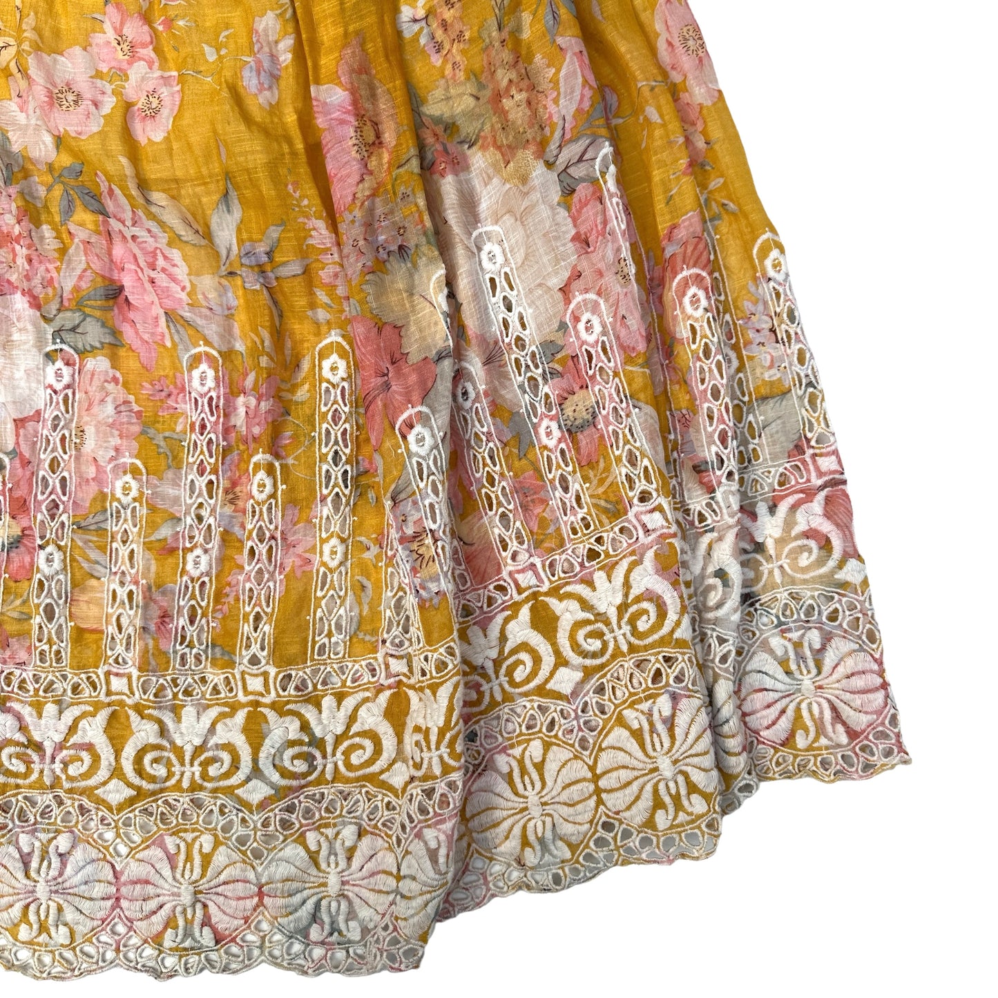 Yellow Bustier Flowery Dress - 2