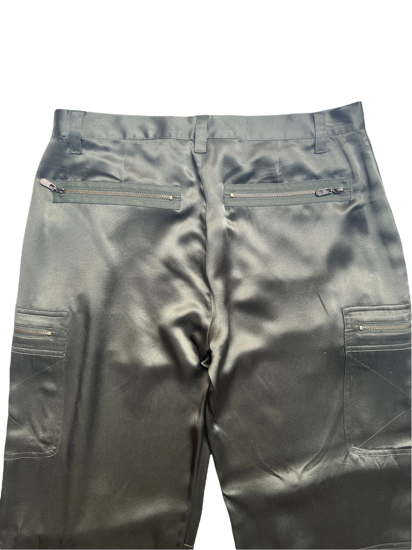 Kaki Silk Pants - 6