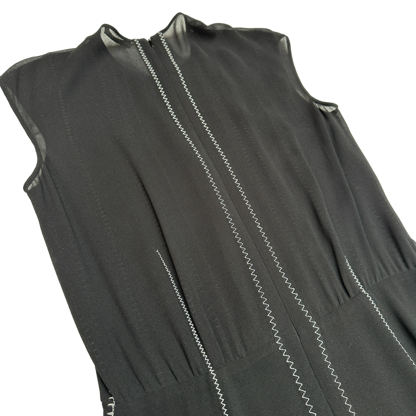 Black Dress w/White Stitchings - M