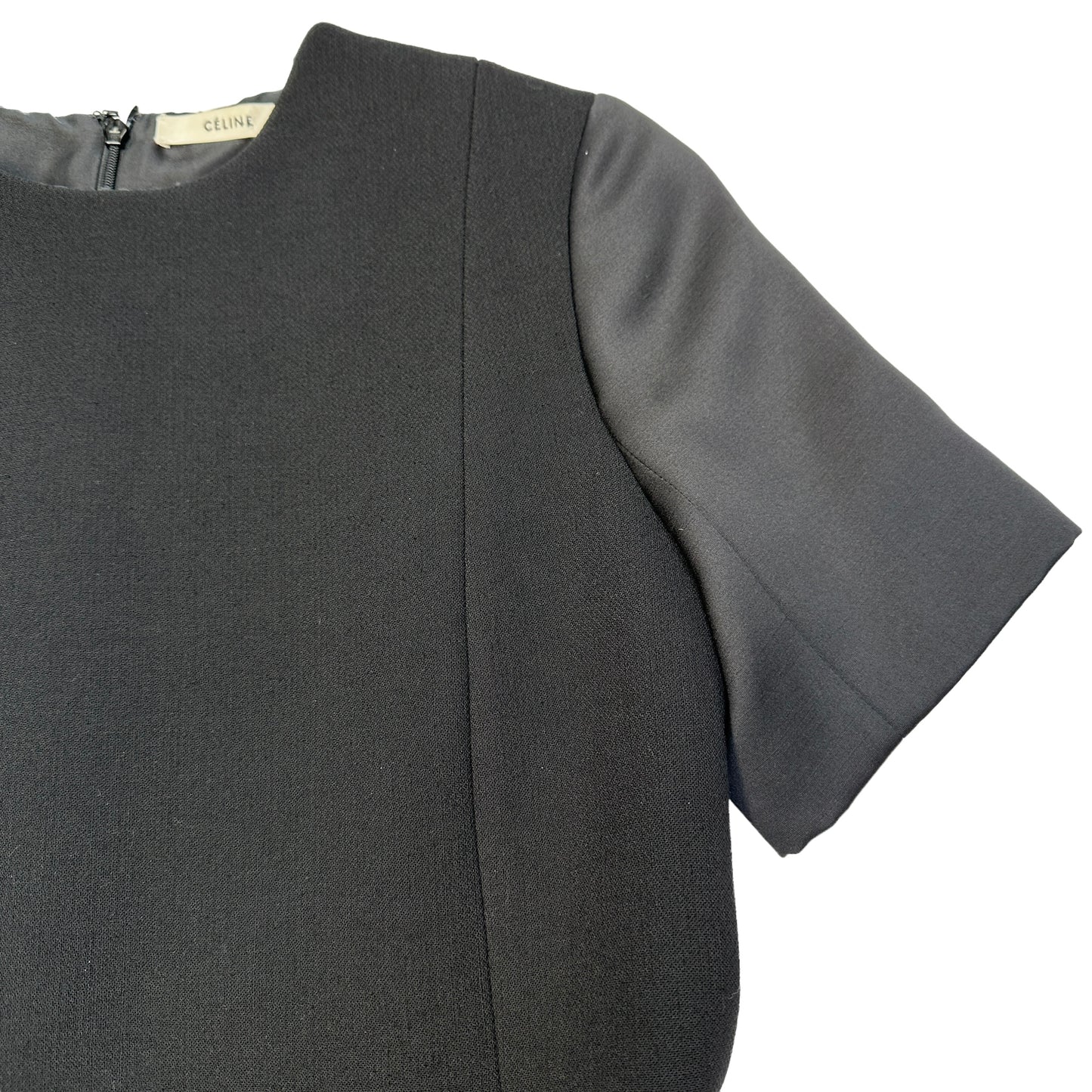 Black Wool and Silk Dress - S