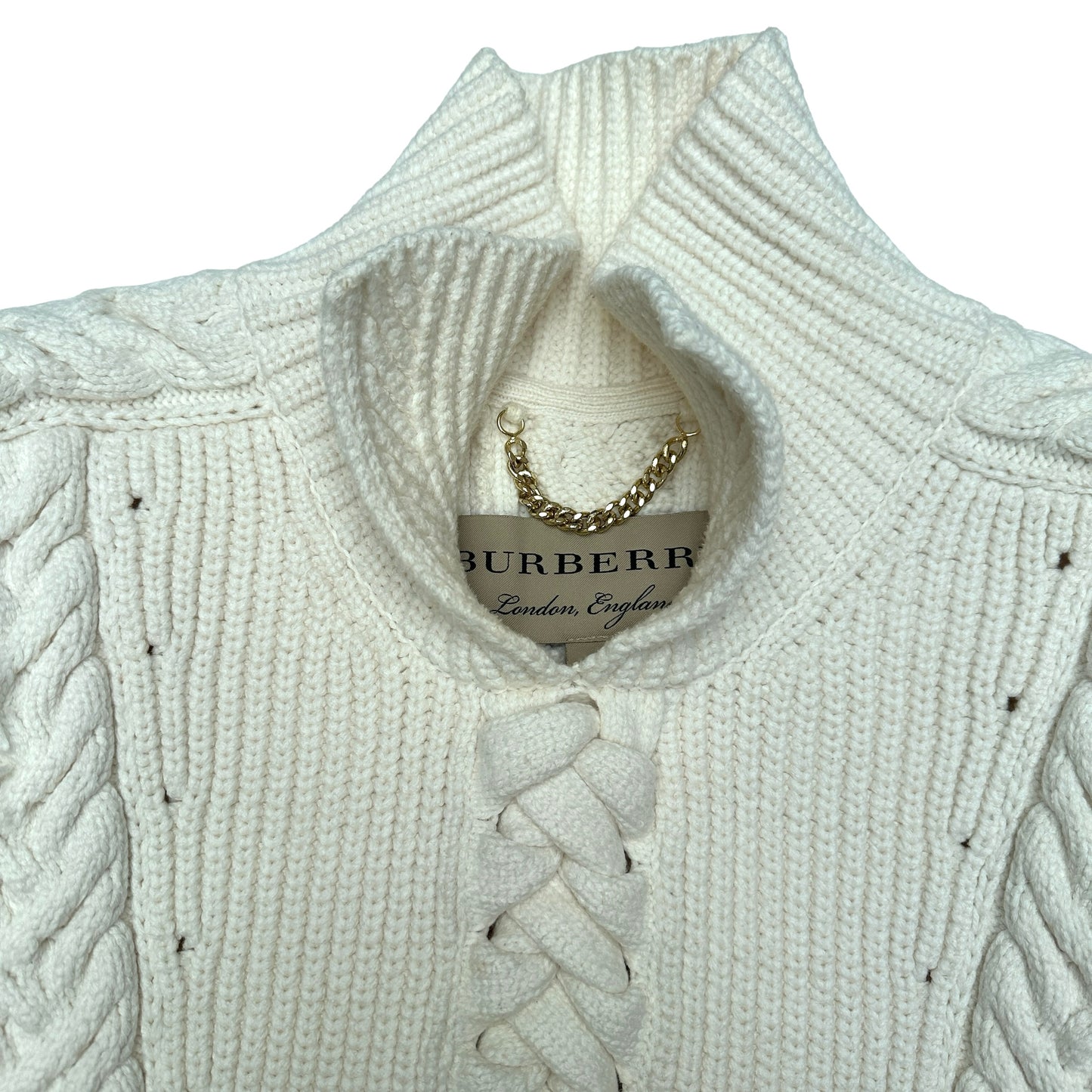 Beige Chunky Knits Sweater - M