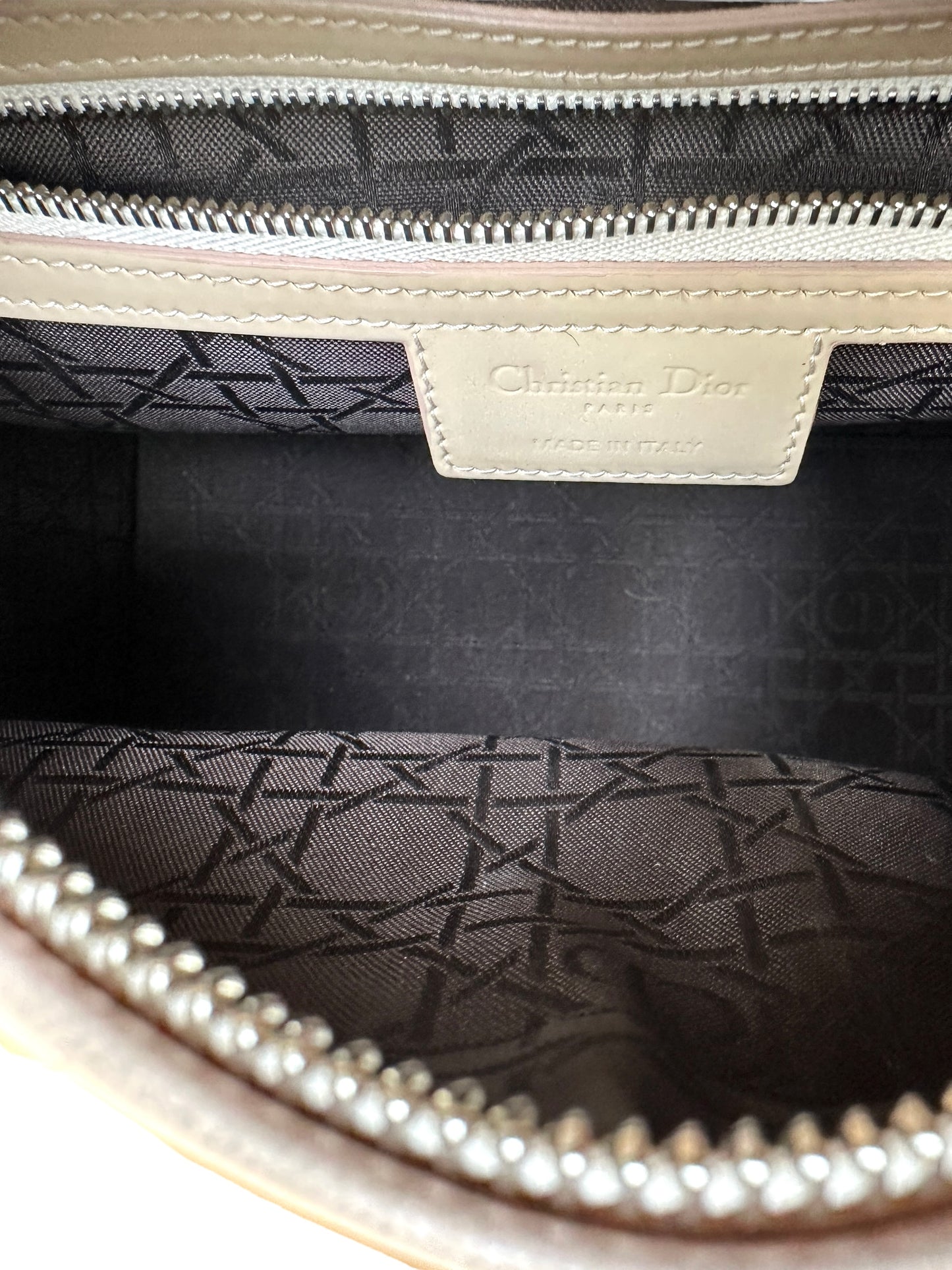 Cream Patent Cannage Lady Dior Bag