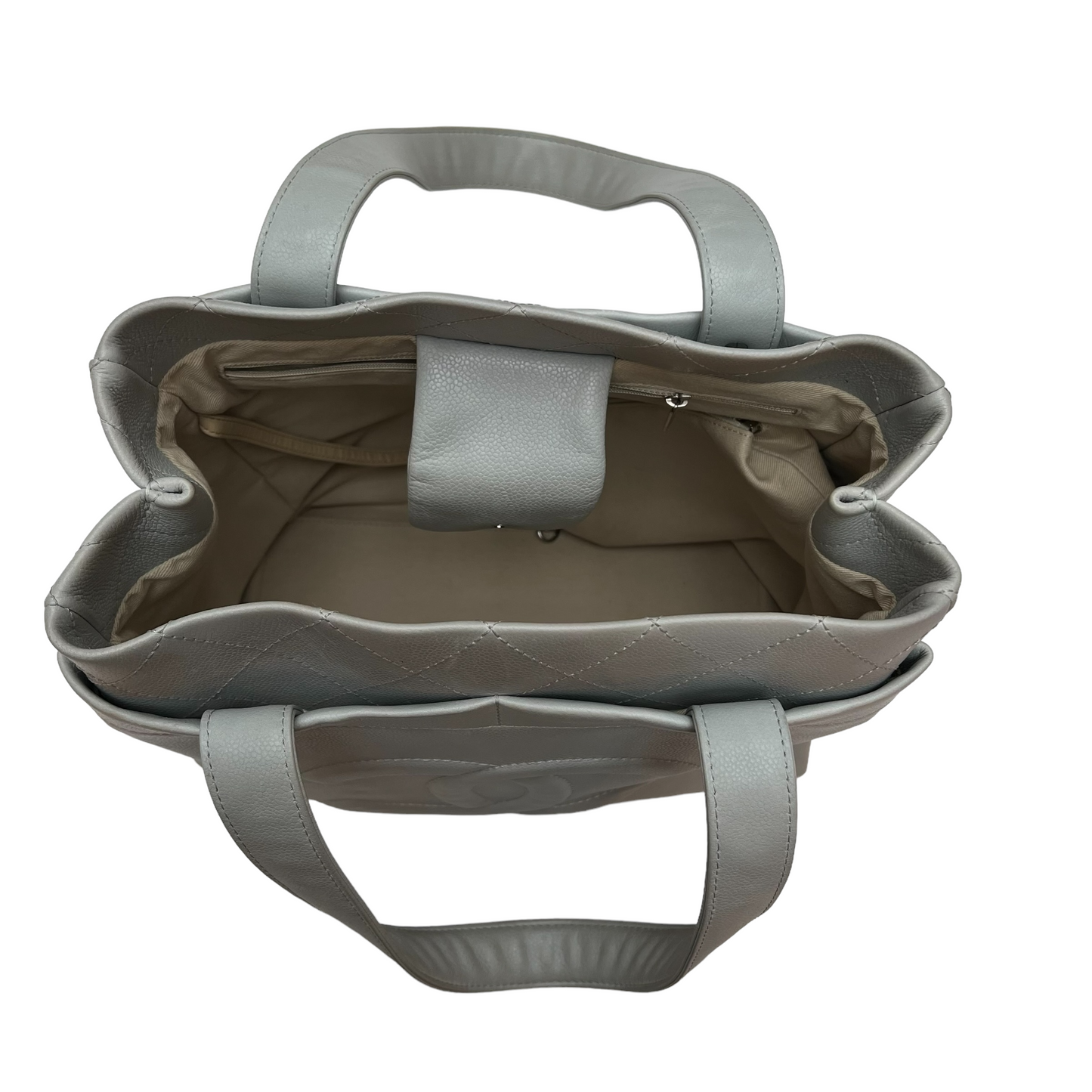 CC Grey Leather Tote