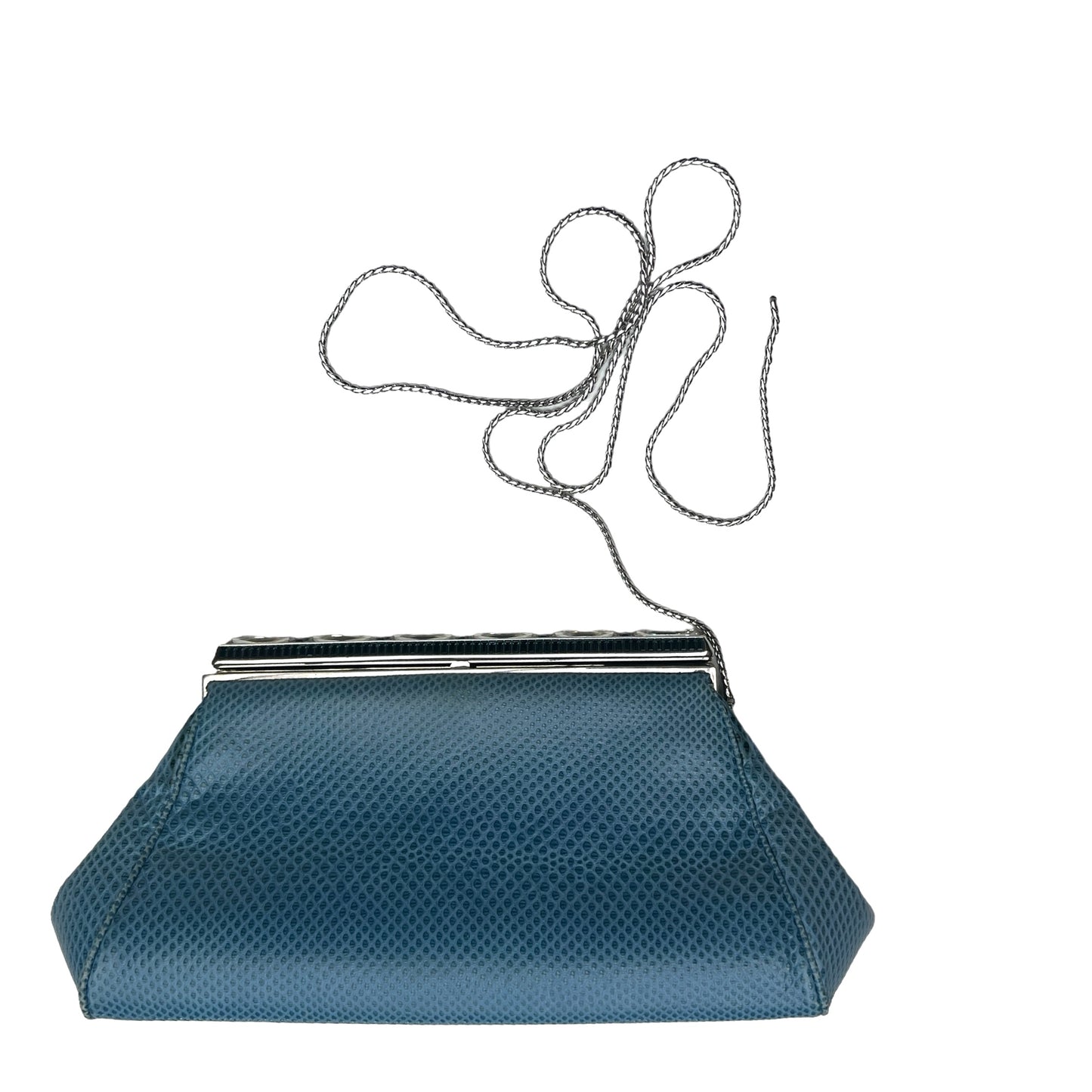 Blue Lezard Clutch w/Crystals