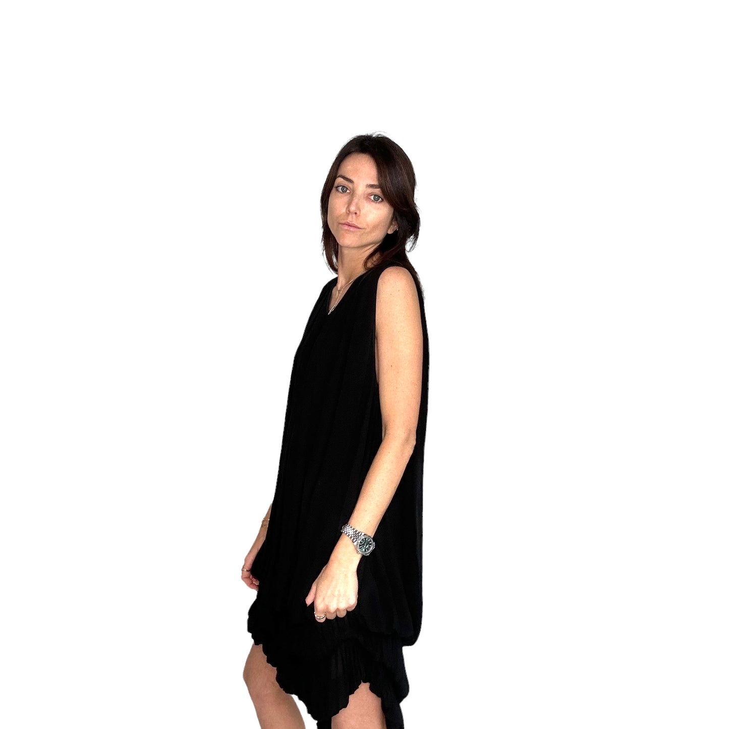 Black Asymmetrical Dress - M