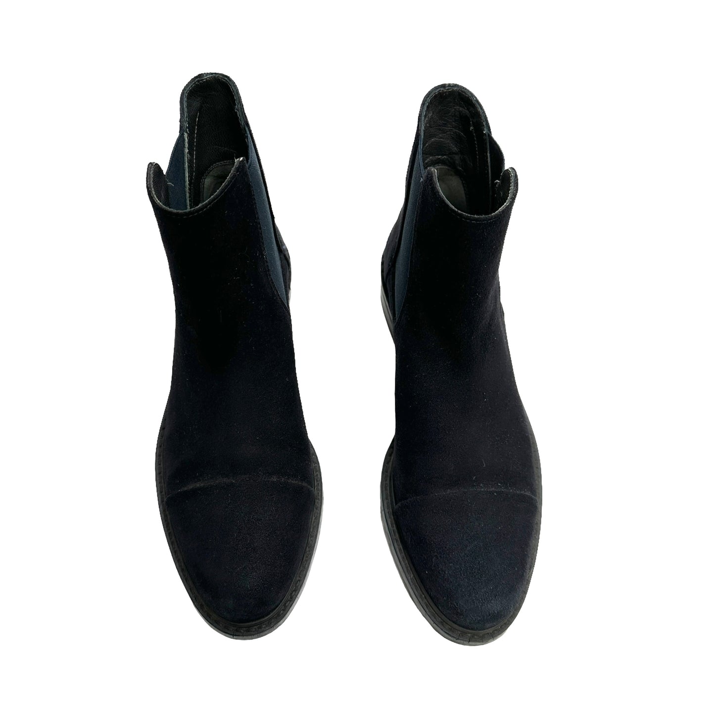 Navy Suede Chelsea Boots - 5