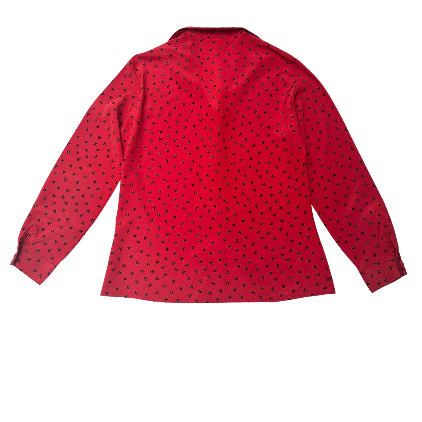 Vintage Red Silk Shirt - M