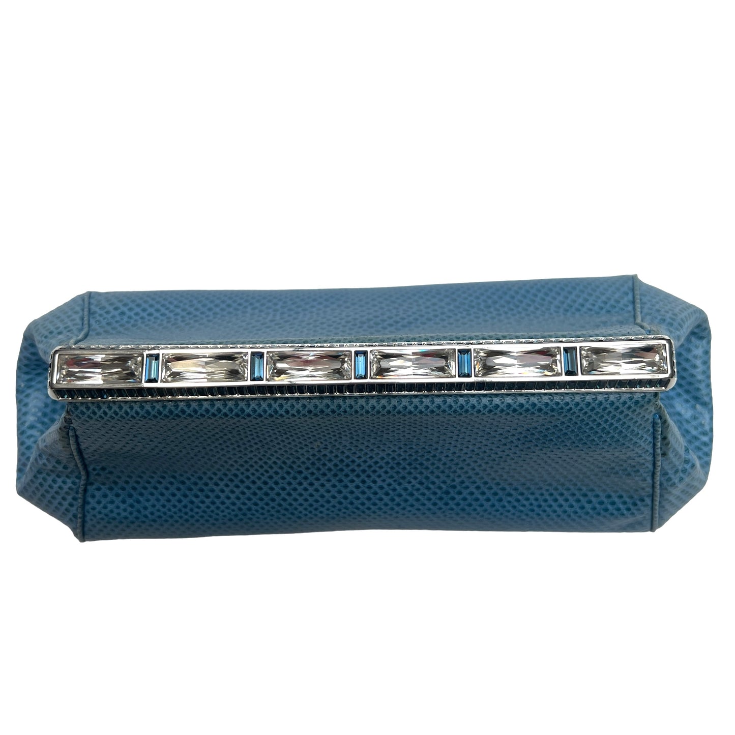 Blue Lezard Clutch w/Crystals