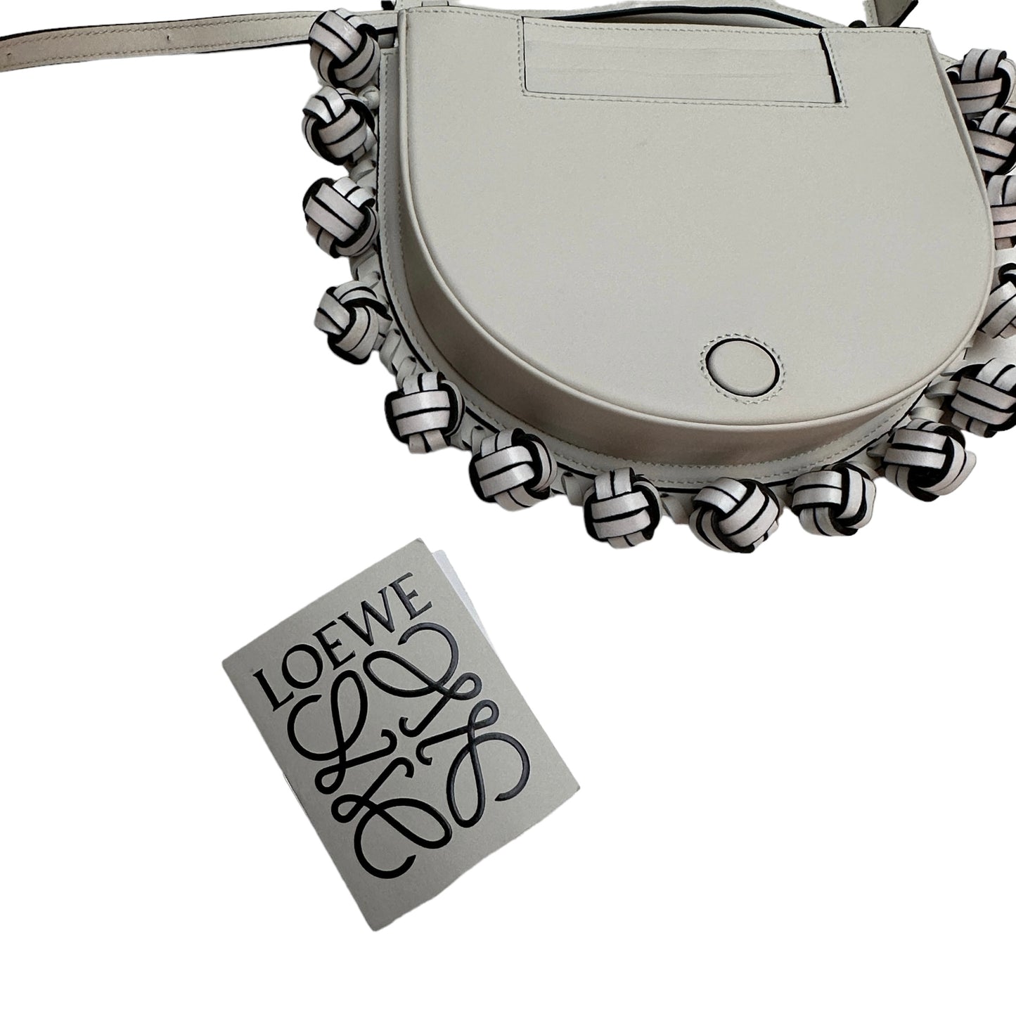 White Leather Crossbody or Belt Bag