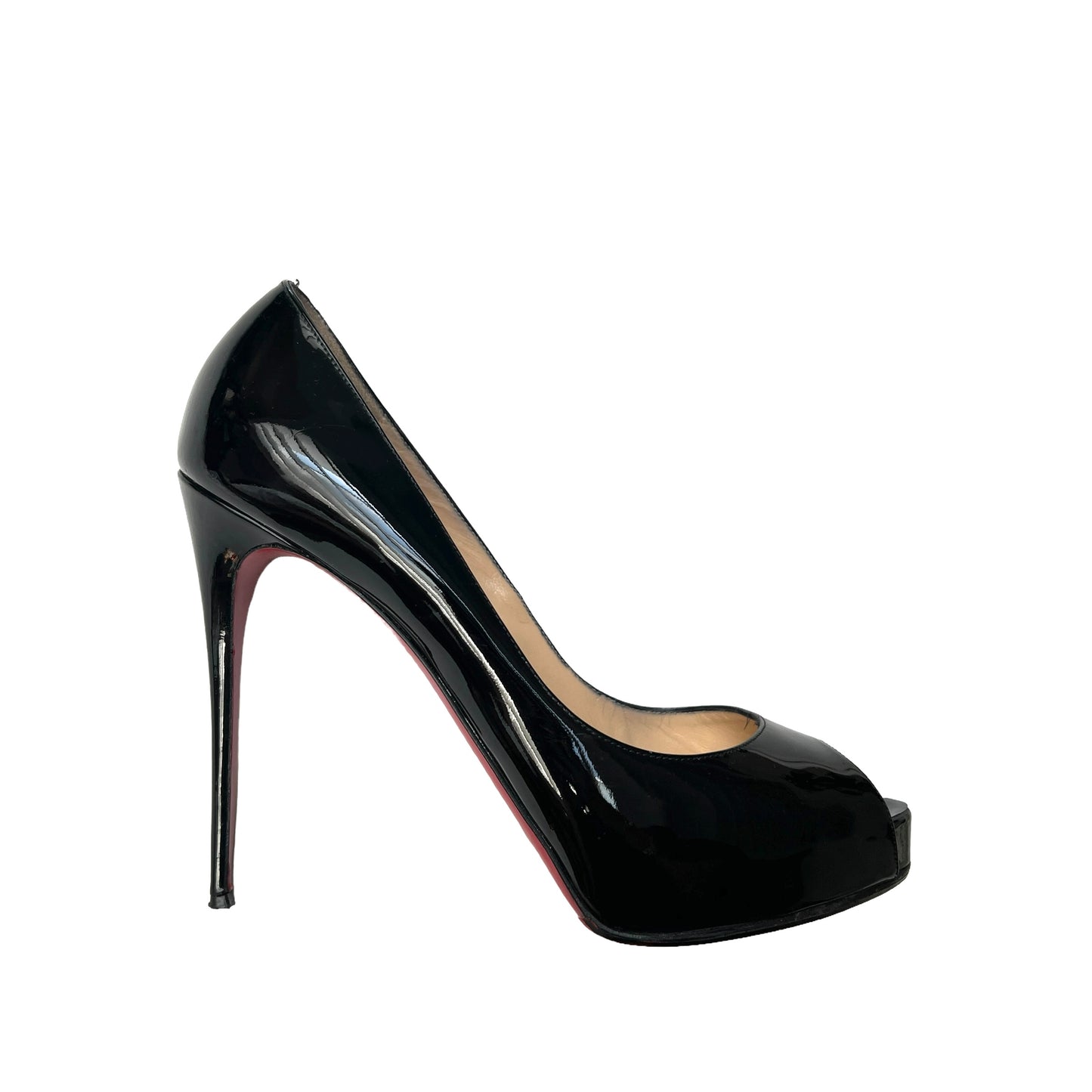 Black Patent Platform Heels - 11