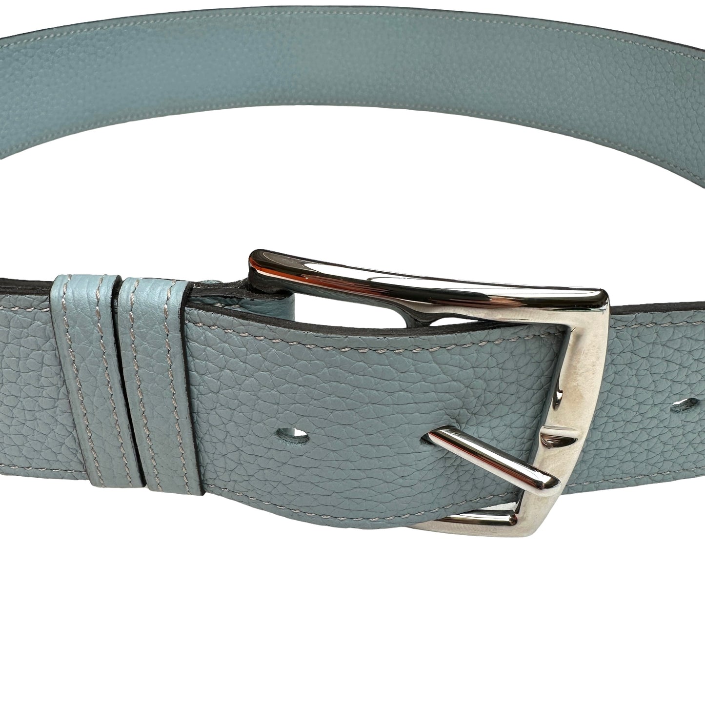 Etrivière Blue Clemence Leather Belt