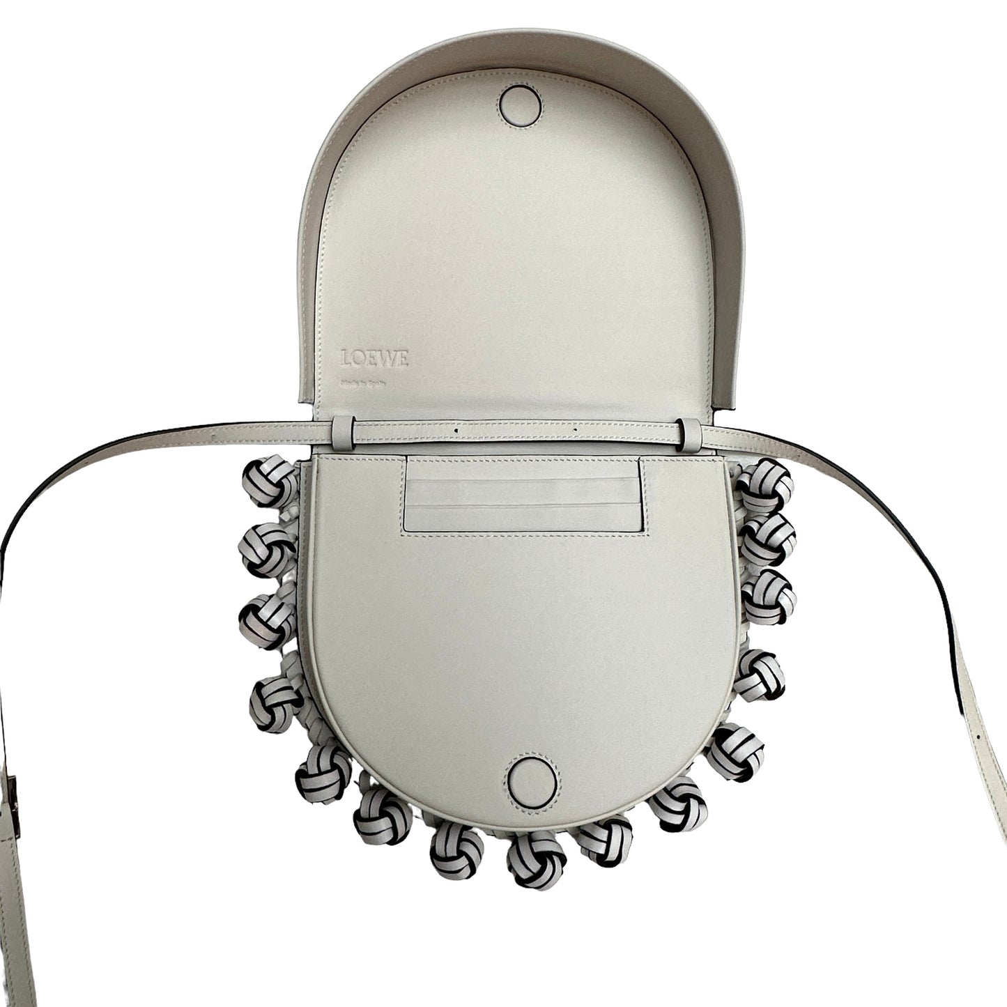 White Leather Crossbody or Belt Bag