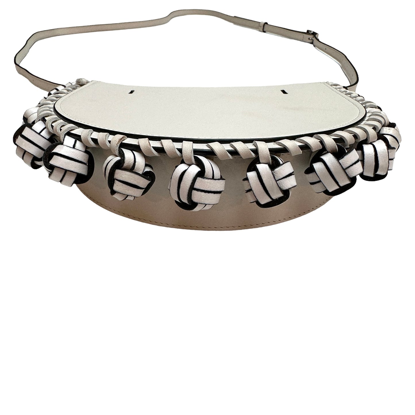 White Leather Crossbody or Belt Bag