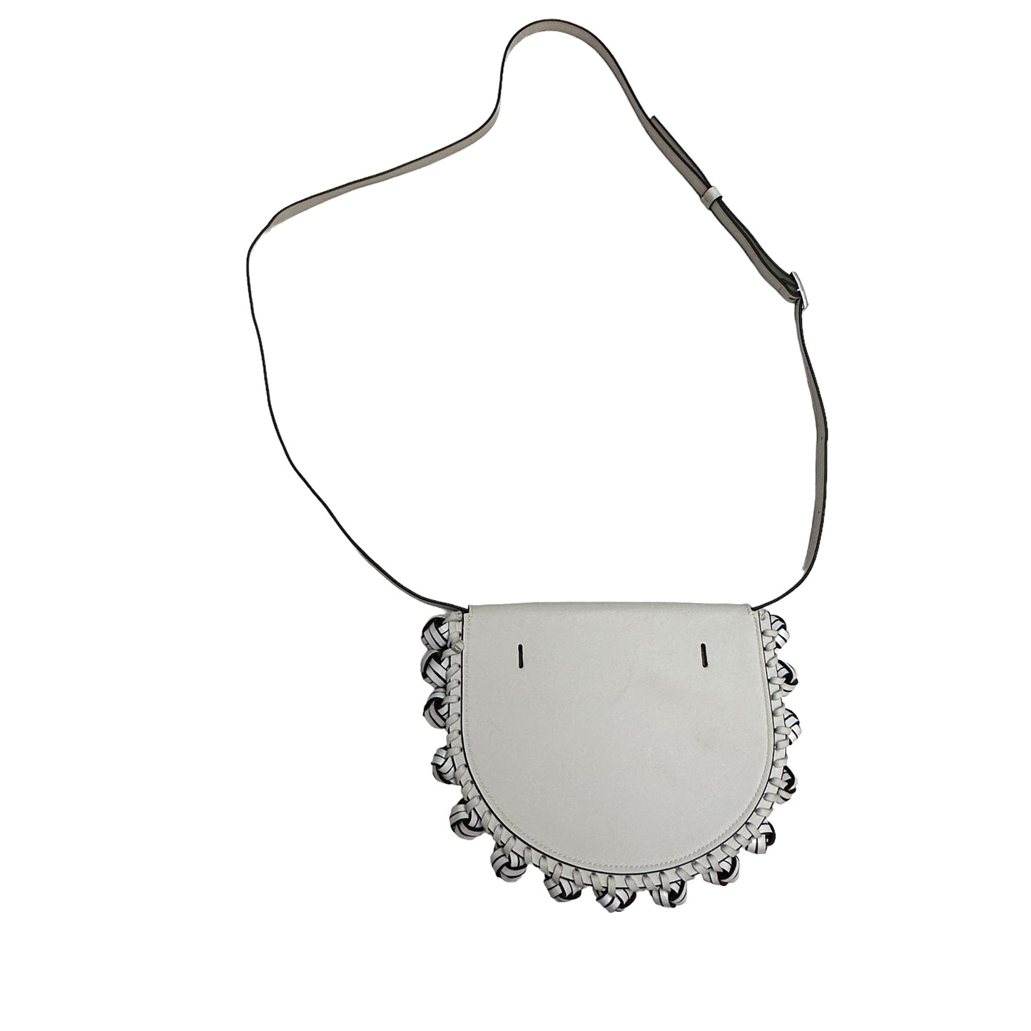 White Leather Crossbody or Belt Bag
