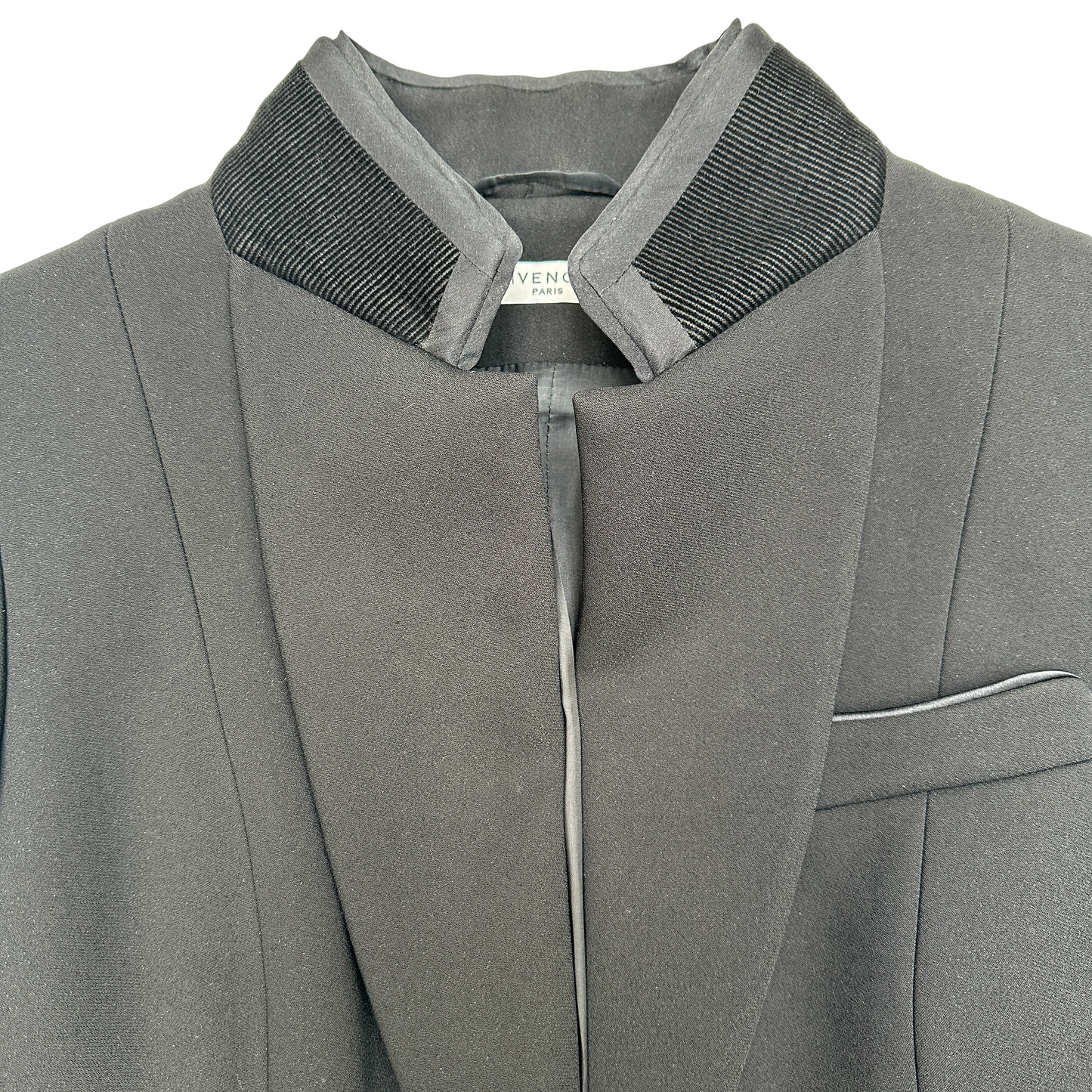 Black Blazer w/Velvet Neck - S