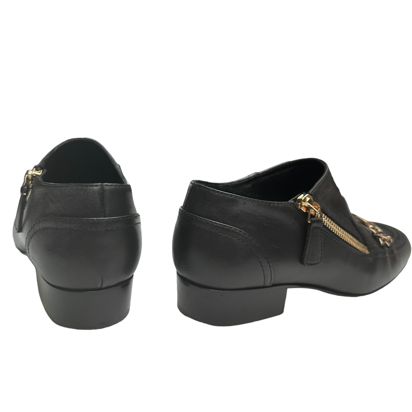 Black Leather Logo Booties - 5