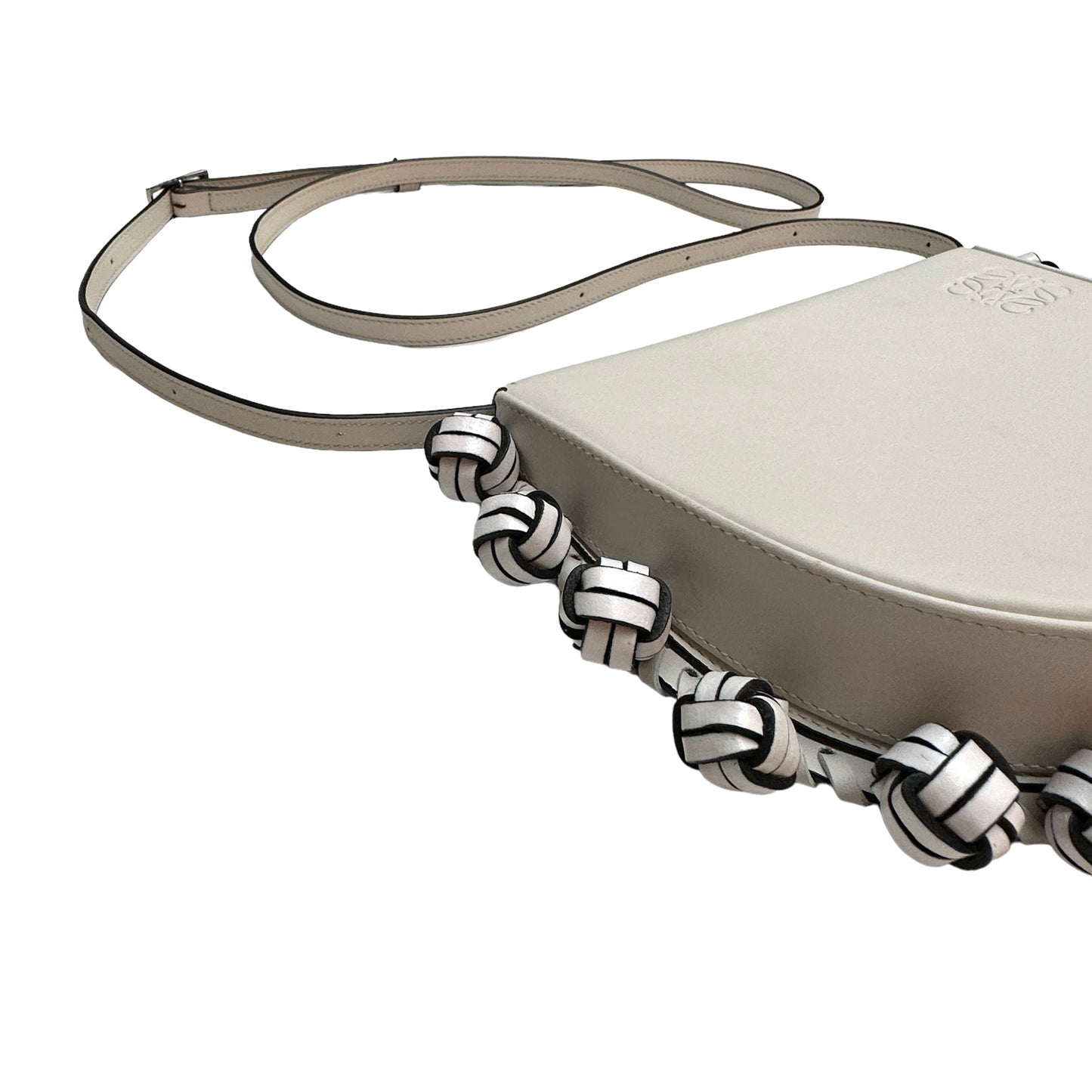 White Leather Crossbody or Belt Bag