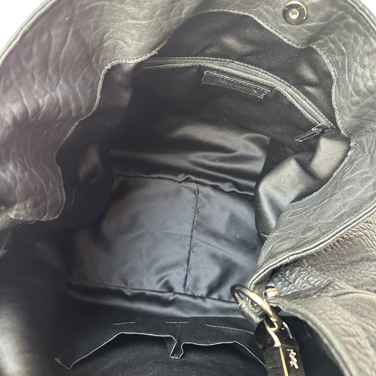 Black Leather Hobo Bag