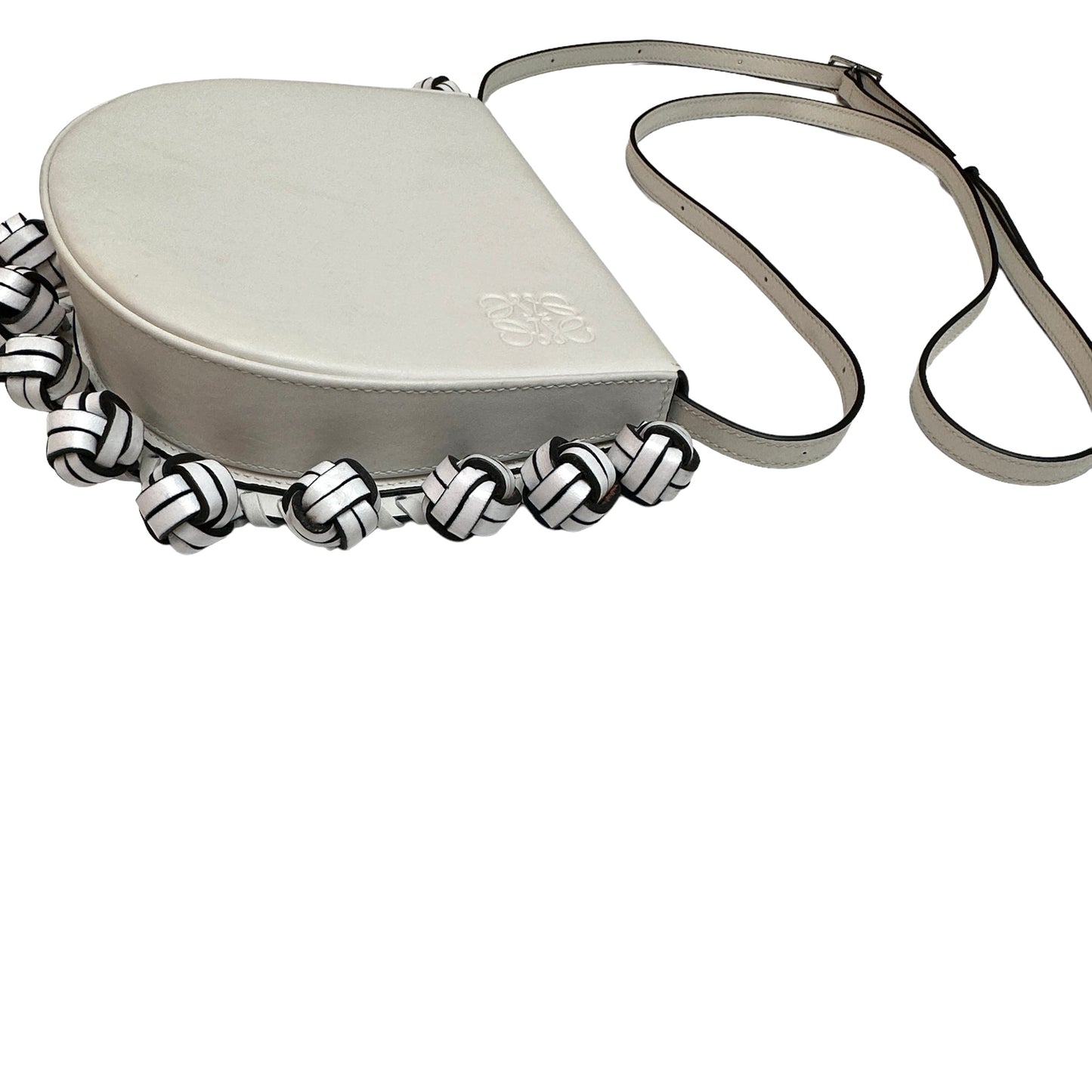 White Leather Crossbody or Belt Bag