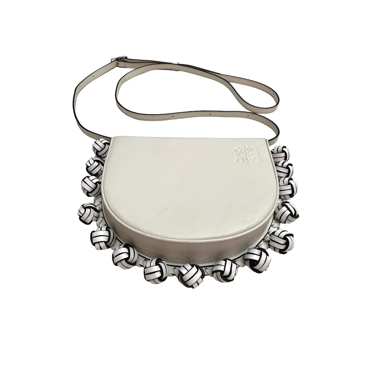 White Leather Crossbody or Belt Bag