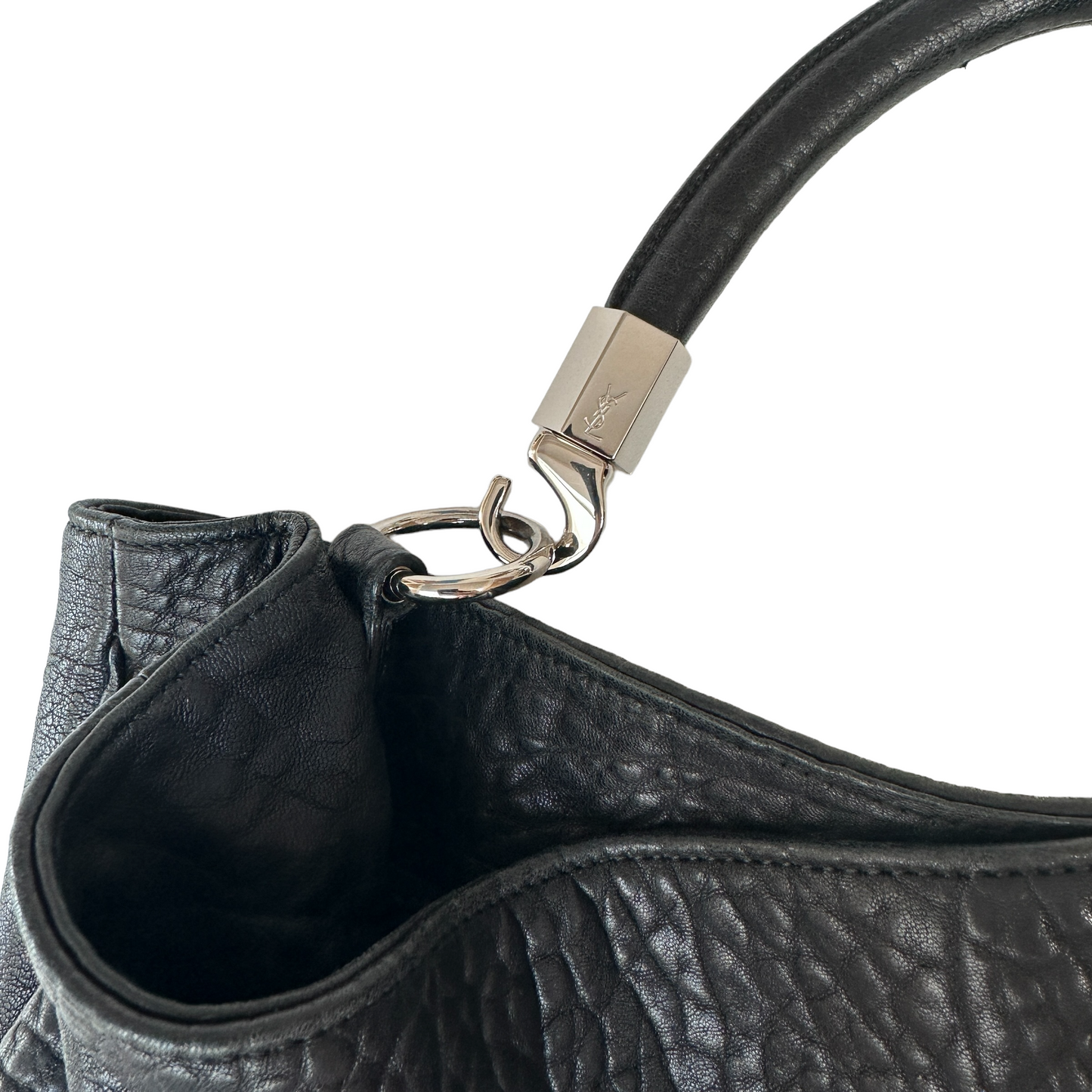 Black Leather Hobo Bag