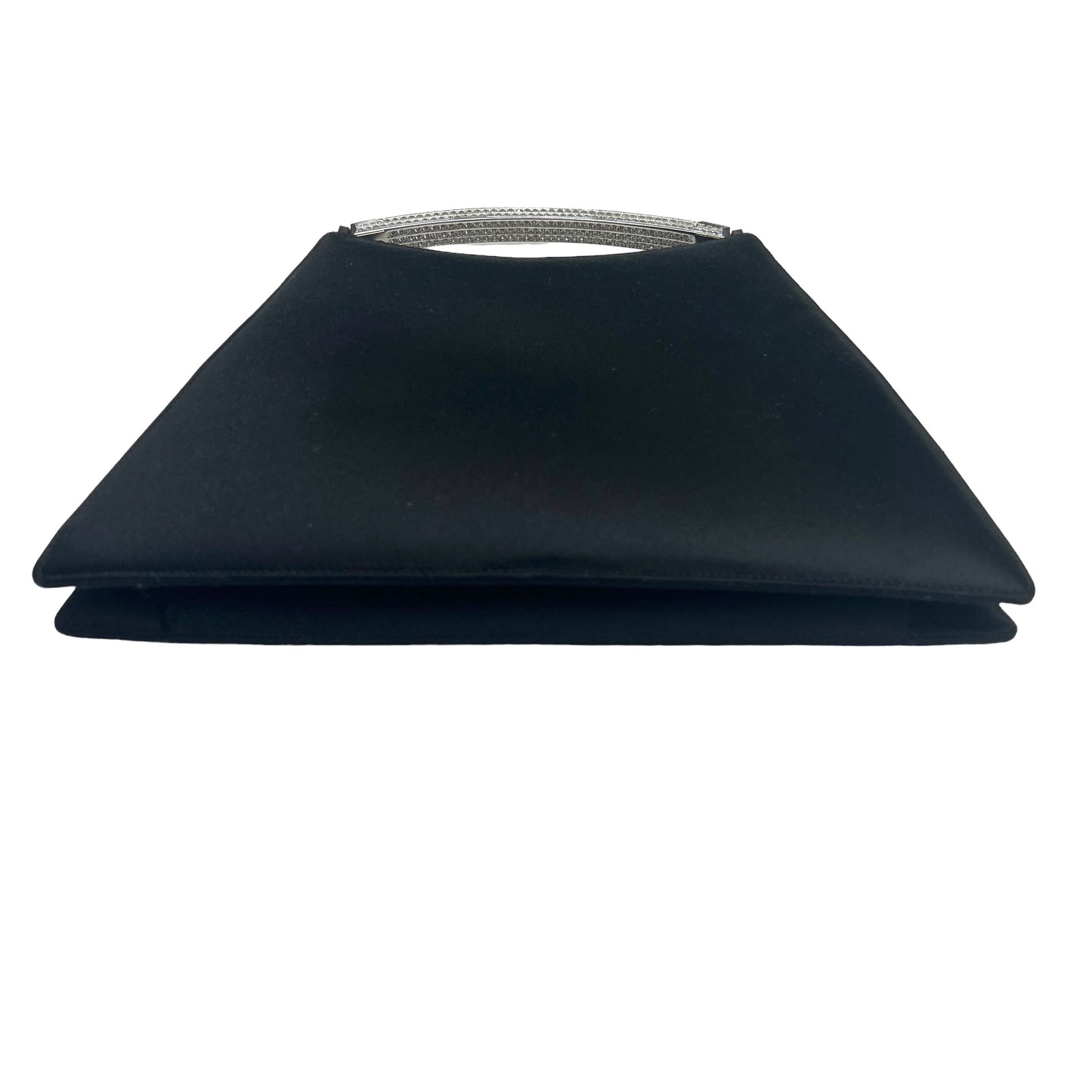 Black Satin Clutch w/Crystals