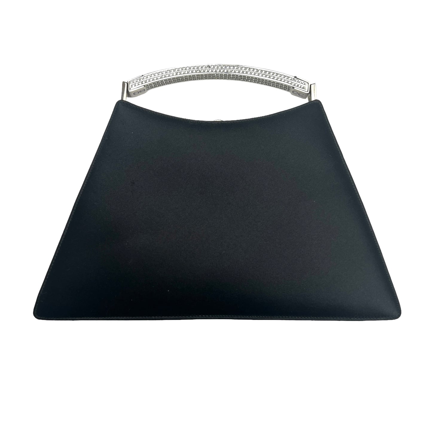 Black Satin Clutch w/Crystals