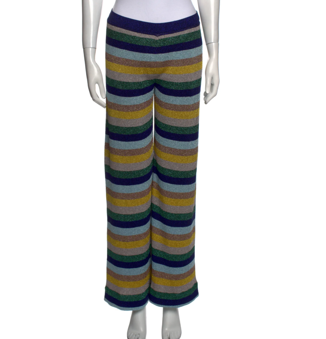 Striped Wide Leg Pants - S