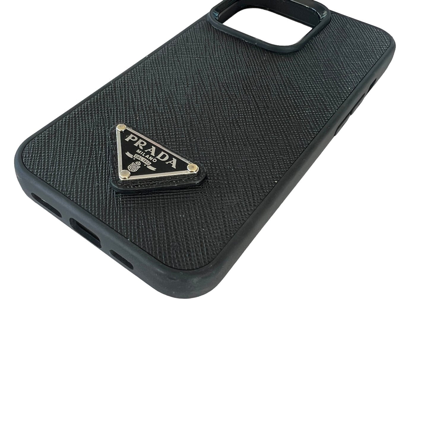 Black Saffiano iPhone 13 Pro Case