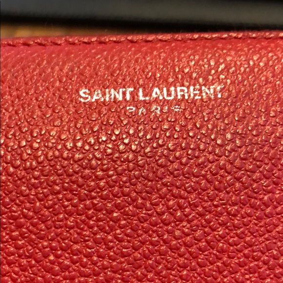 Red Leather Continental Wallet