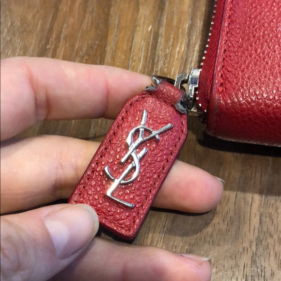 Red Leather Continental Wallet